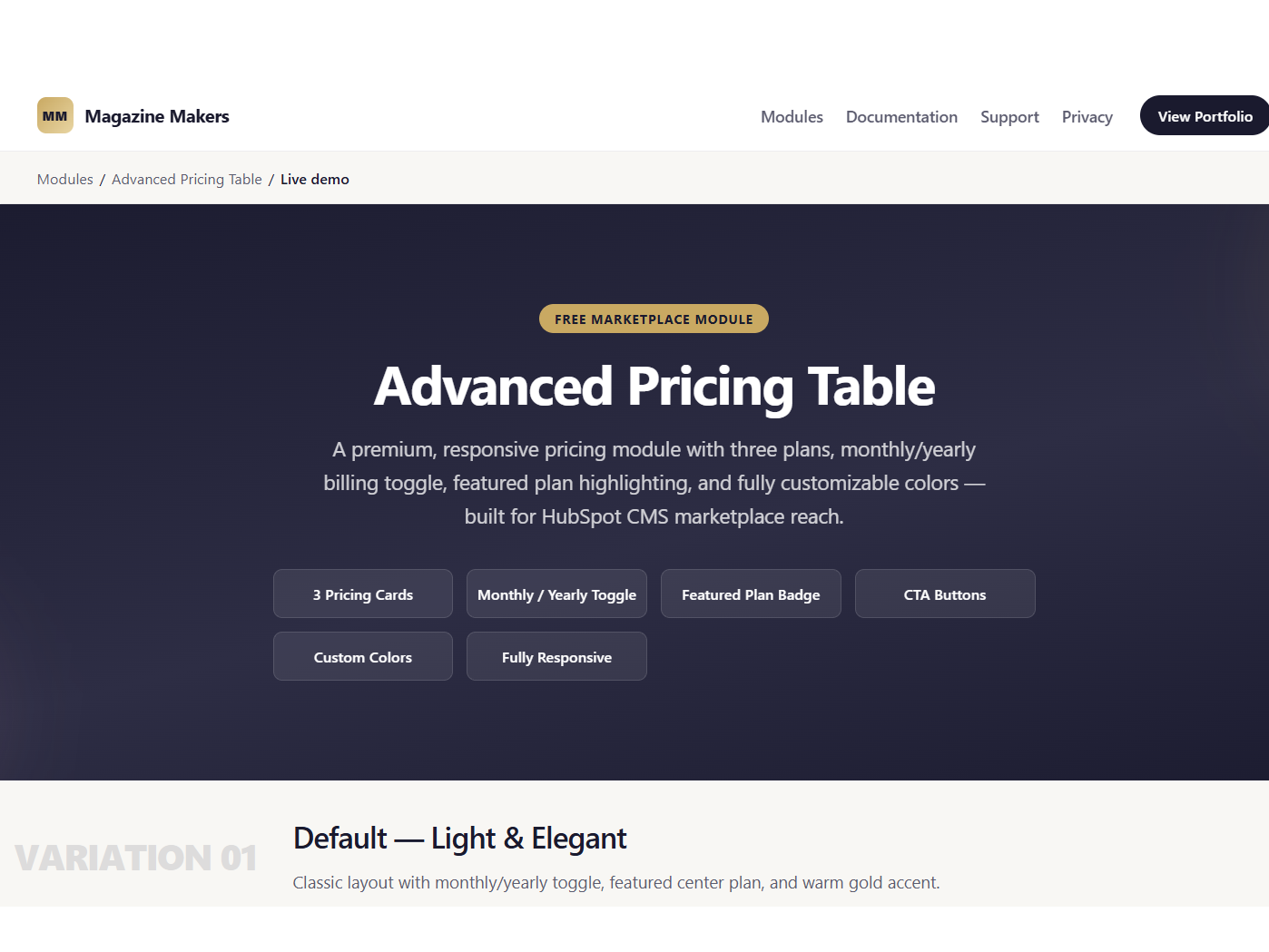 Billing Period Toggle